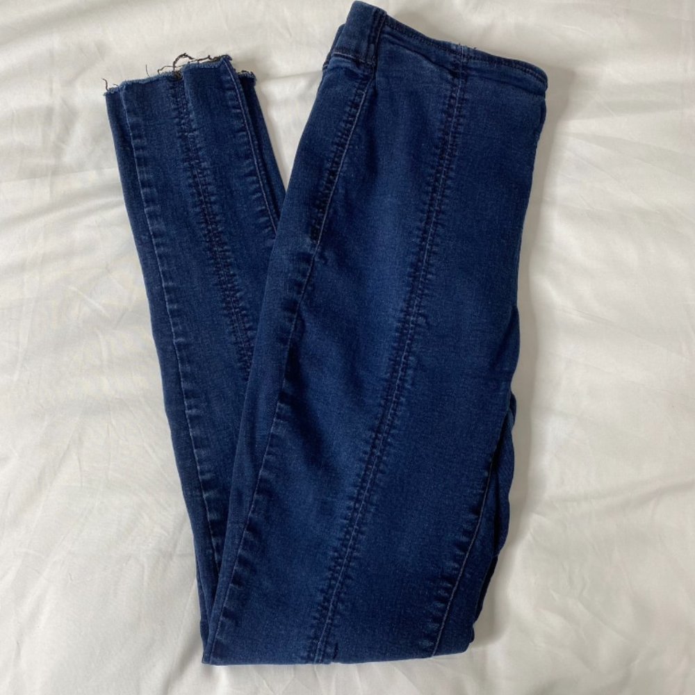 Free People Seamed Skinny Jeans Stretch Jeggings